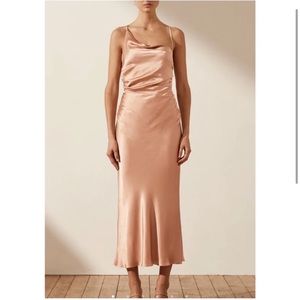 💖 Shona Joy La Lune Asymmetrical Dress NWT Desert Rose Size 8 US / 12 AUS 💖